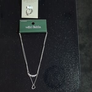 Wild Fable Silver (Rhodium) Necklace & PRIMROSE Ring